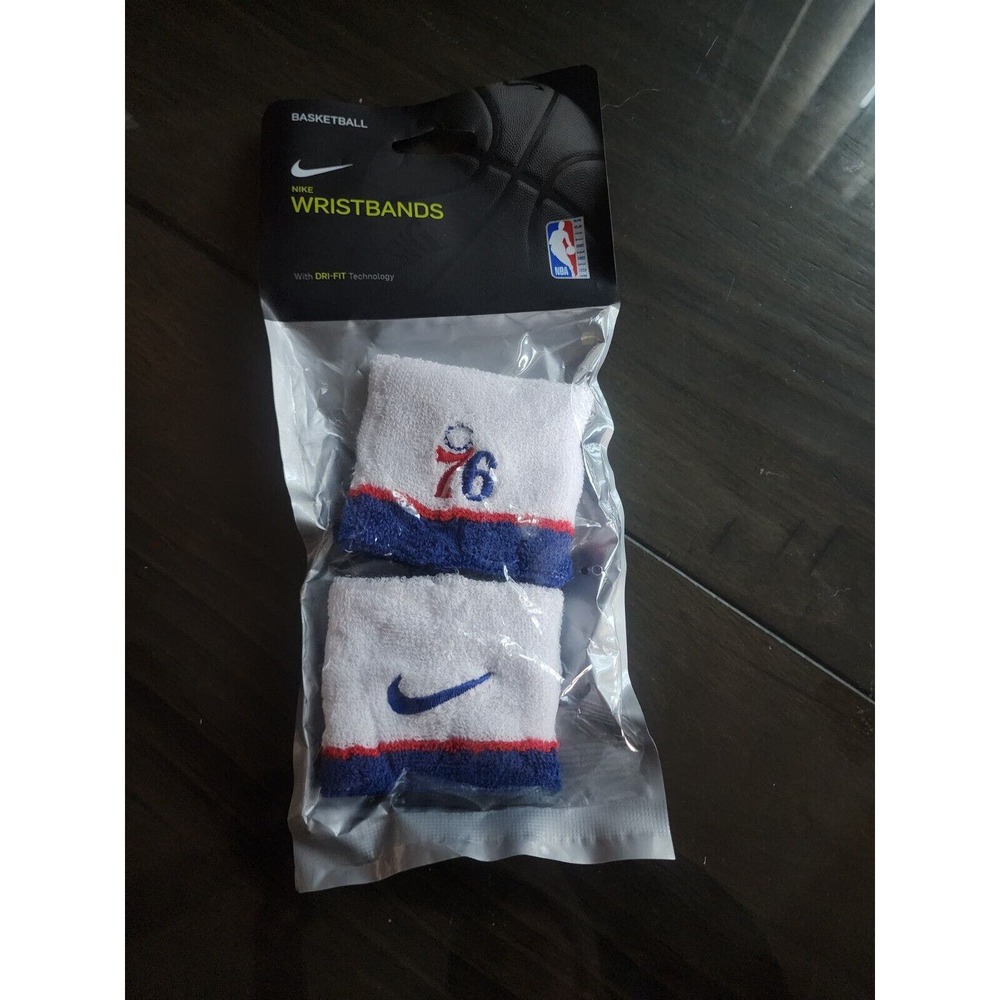 NEW Nike Basketball Wristbands Philadelphia 76ers Swoosh DRI-FIT *NEW*